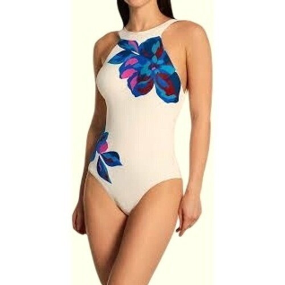 Sanctuary Floral‎ High Neck One-Piece Swimsuit XL